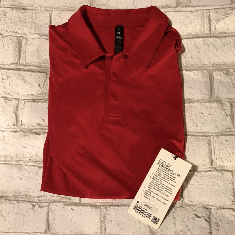 Lululemon Snap Front Performance Polo SS